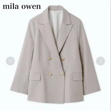Mila Owen 금장 버튼 더블 블레이저 컴팩트 자켓