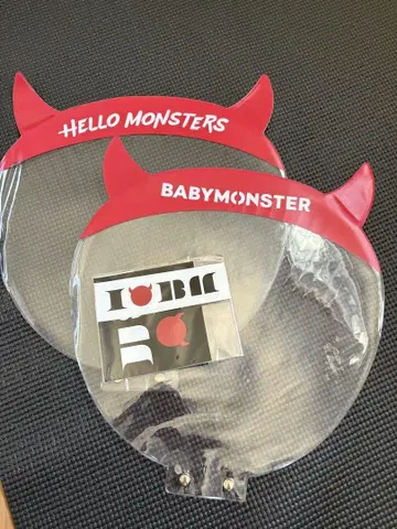 BABYMONSTER 부채 커버 2개 세트 & 스티커