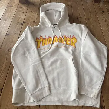 THRASHER 프레임 로고 후드티 L 사이즈