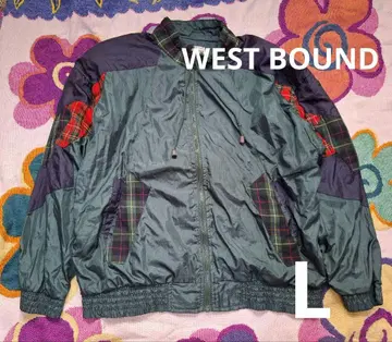 US WEST BOUND 체크 나일론 자켓 80s 90s