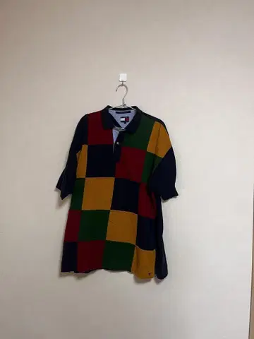 TOMMY HILFIGER 멀티 컬러 피케 셔츠 L