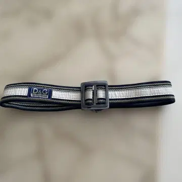 D&G 스트라이프 벨트 네이비/화이트