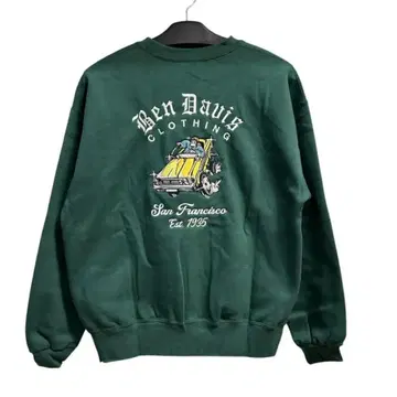[ BEN DAVIS ] LOWRIDER EMB CREW D.GREEN