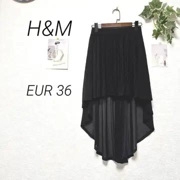 9911-1 에이치앤엠 H&M 플레어 스커트 발레 스커트 블랙