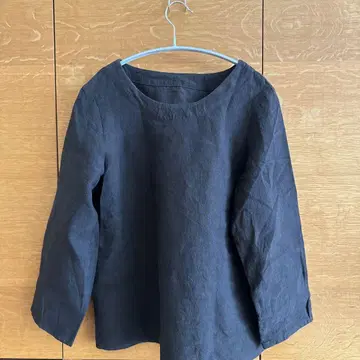 얀마 산업 린넨 블랙 긴팔 셔츠