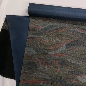 옷감 오시마 명주 착장 순수 실크 꽃 무늬 유선 산들 기모노 051t
