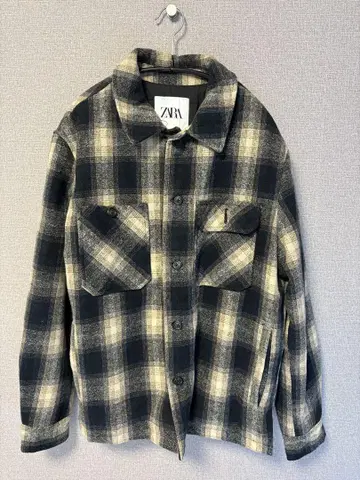 ZARA 체크 무늬 플란넬 자켓
