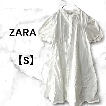 ZARA 자라 하늘하늘 셔츠 튜닉 절개 화이트 S 원피스