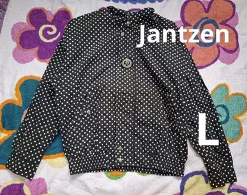 Jantzen 도트 도트 엠블럼 라이트 아우터 점퍼 L