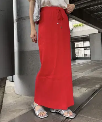 리브 스커트 레드
