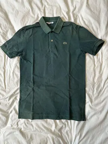 LACOSTE 다크 그린 피케 셔츠 사이즈 3