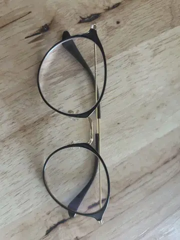 Ray-Ban 라운드 프레임 안경 케이스 포함