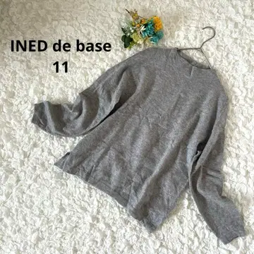 이네드 베이스 니트 모크넥 스웨터 그레이 사이즈 11