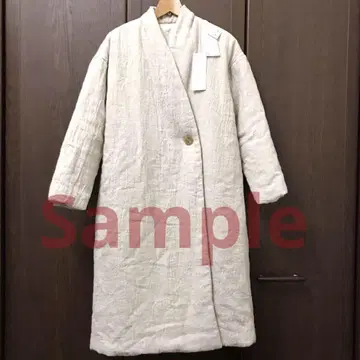 택 포함 새상품 나카가와 마사시치 상점 린넨 울의 따뜻한 면 혼방 코트
