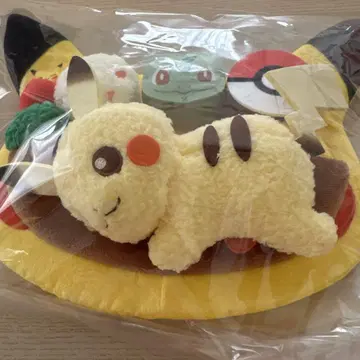 포켓몬 카페 카페풍 플레이트 봉제 인형 피카츄 포켓몬 센터 카레