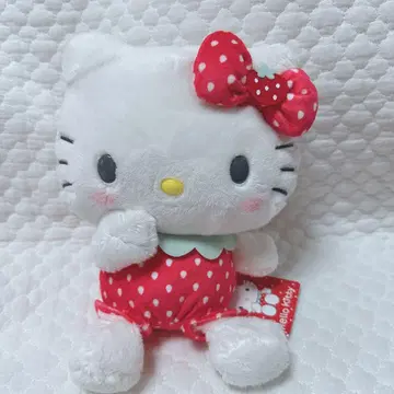 산리오 초레어 헬로키티 스트로베리 인형 봉제 인형 딸기