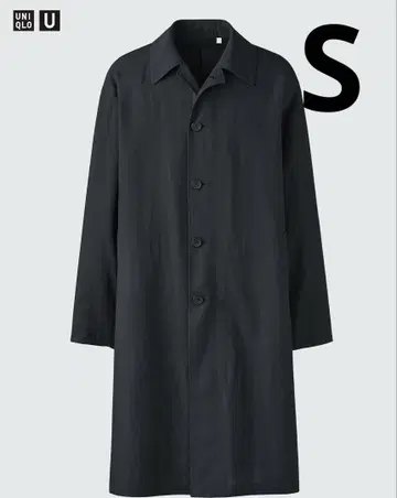 UNIQLO U 오버 사이즈 스텐카라 코트 블랙 S