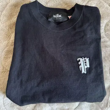 PHATRNK 블랙 로고 T셔츠 S 팻랭크 롱티