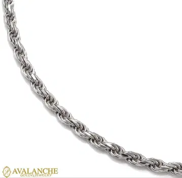 AVALANCHE 로프 목걸이 실버 60cm