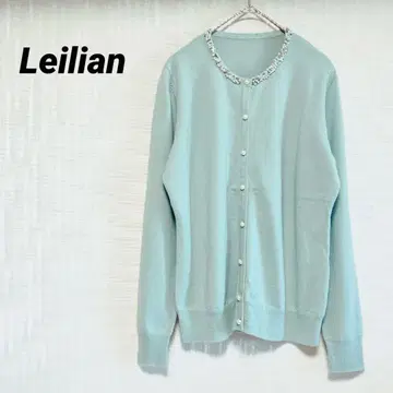 Leilian 레리안 가디건 비쥬 라이트 그린 M