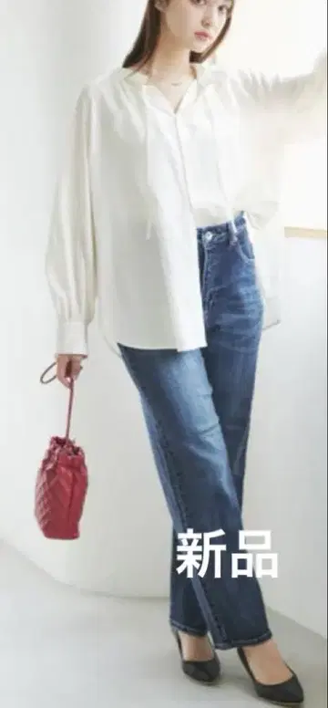 새상품 로페피크닉 허리 혁명 데님 허리 쉐이프 하이라이즈맘 청바지