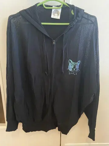고양이 후드티 블랙 프리 사이즈