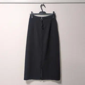 MARW UNITED ARROWS 블랙 타이틀 스커트 앞면 지퍼