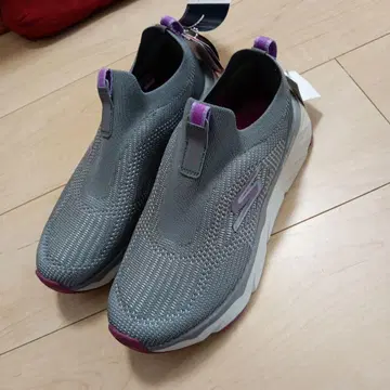 SKECHERS 슬립온 스니커즈 그레이/퍼플 23.5