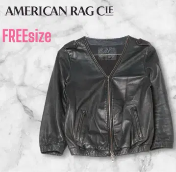 AMERICAN RAG CIE 블랙 리얼 가죽 천연 가죽 봄 겉옷 자켓