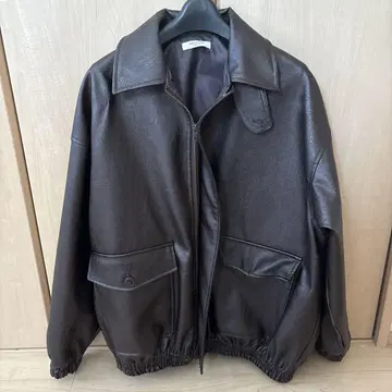 FREAK'S STORE 빅 실루엣 가죽 블루종