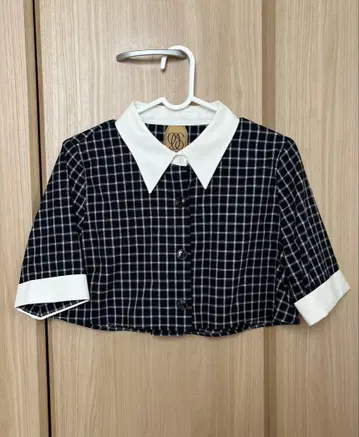 Tnewties 퍼즐 라스트 피스 반팔 체크 무늬 셔츠 M