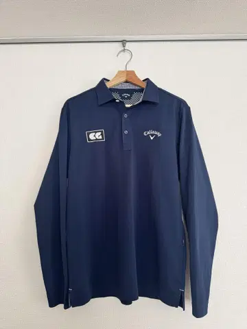 Callaway 골프 피케 셔츠 긴팔 네이비