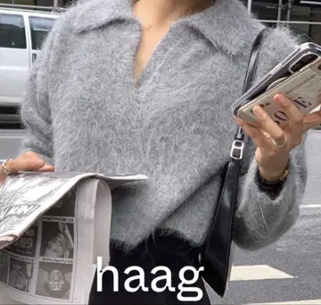 haag 니트 그레이 새상품급