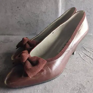 [ HANAE MORI ] (23) 리본 일본제 오벌 토 펌프스