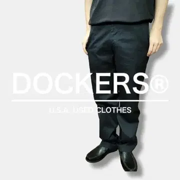 USA 구제 의류 정품 DOCKERS 스트레이트 블랙 팬츠 CP1-837