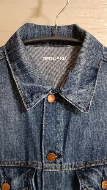 RED CARD 오버 사이즈 데님 자켓