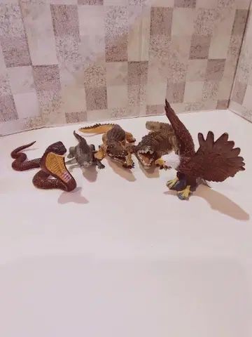 동물 피규어 화이트 헤드 독수리 5체 세트