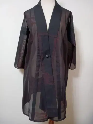 순수 실크 단의사 코몬 기모노 리메이크 숏코트/자켓