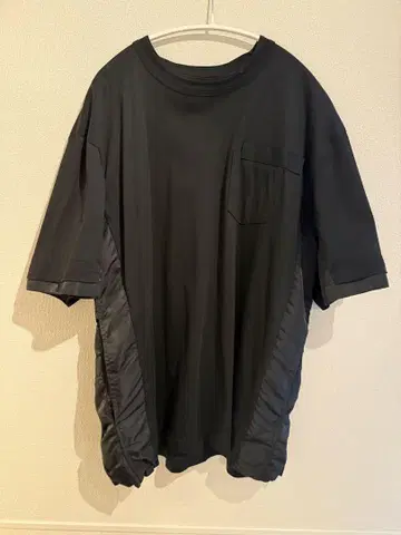 sacai 저지 T셔츠 블랙