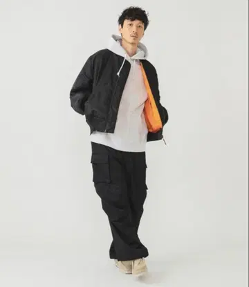 beams MA-1 블랙 사이즈 L