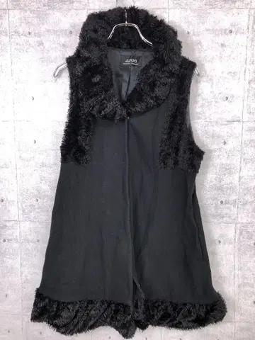 SHIZUKA KOMURO 구제 의류 볼륨 인조 모피 절개 베스트
