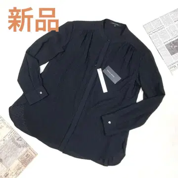 [ 새상품 ] TRANS WORK 도비 크레이프 스탠드 카라 셔츠