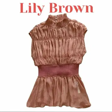 릴리 브라운 Lily Brown 허리 리브 셔링 라메 상의