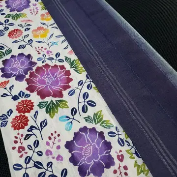 반폭 오비 순수 실크 니시진 비단 츠무기 겐지 이야기 홍형 조 면 린넨