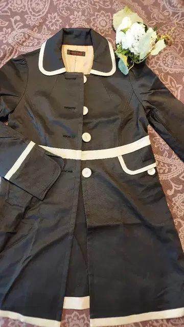 투톤 컬러 코트