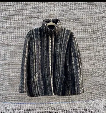 미쏘니 90s 3D 니트 후드 지퍼 이탈리아제 리버서블