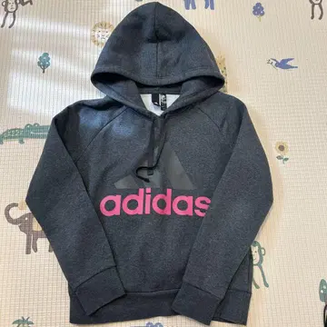 adidas 다크 그레이 후드 부착 후드티