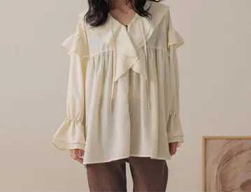 lowrys farm 프릴 달린 긴팔 블라우스