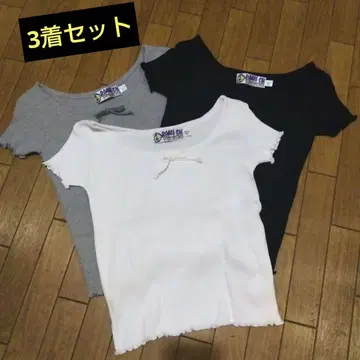 y2k 3종 세트 여성용 핏T 상의 사이즈 M