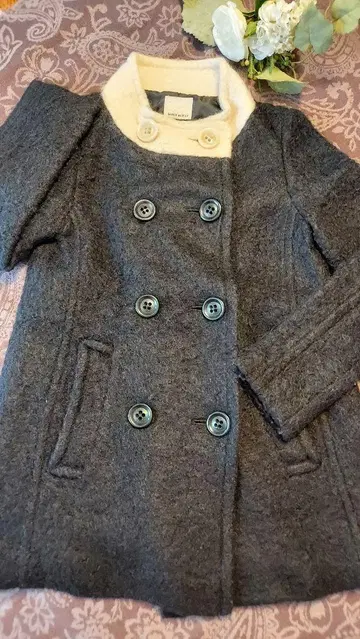 오늘 한정 sortie mieux 네이비 크림 코트